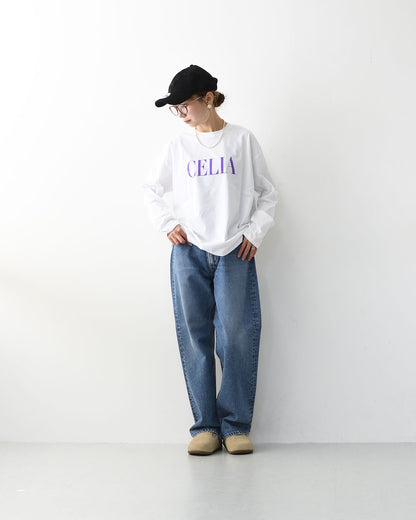 MICA&DEAL [マイカアンドディール] "CELIA"ロゴロングT-shirt [012540930] セリアロゴロングTシャツ・ゆったりシルエット・カットソー・長袖・長T・キレイめ・LADY'S [2025AW]