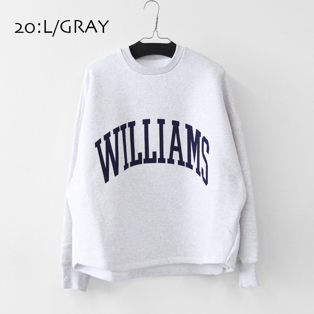 MICA&DEAL [マイカアンドディール] -WILLIAMS- urake p/o [0125409334] -WILLIAMS- ロゴ裏起毛スウェット・プルオーバー・裏起毛スウェット・ルーズシルエット・LADY'S [2025AW]
