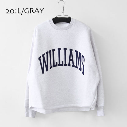 MICA&DEAL [マイカアンドディール] -WILLIAMS- urake p/o [0125409334] -WILLIAMS- ロゴ裏起毛スウェット・プルオーバー・裏起毛スウェット・ルーズシルエット・LADY'S [2025AW]
