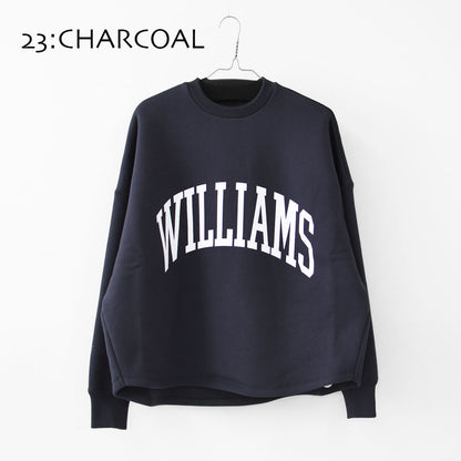 MICA&DEAL [マイカアンドディール] -WILLIAMS- urake p/o [0125409334] -WILLIAMS- ロゴ裏起毛スウェット・プルオーバー・裏起毛スウェット・ルーズシルエット・LADY'S [2025AW]