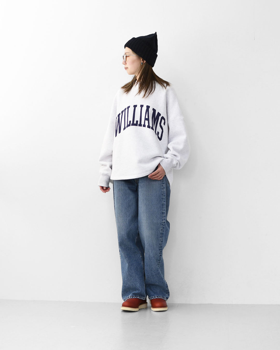 MICA&DEAL [マイカアンドディール] -WILLIAMS- urake p/o [0125409334] -WILLIAMS- ロゴ裏起毛スウェット・プルオーバー・裏起毛スウェット・ルーズシルエット・LADY'S [2025AW]