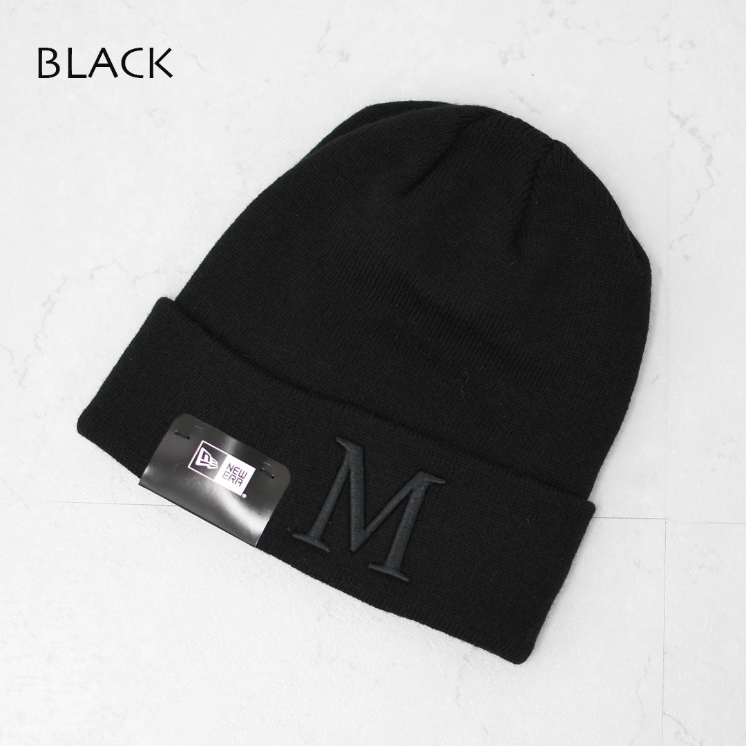 MICA&DEAL [マイカアンドディール] MICA×NEW ERA "M"ロゴ刺繍カフニット帽 [0125410356] マイカ×ニューエラ Mロゴニット・シンプル・ニットキャップ・LADY'S [2025AW]