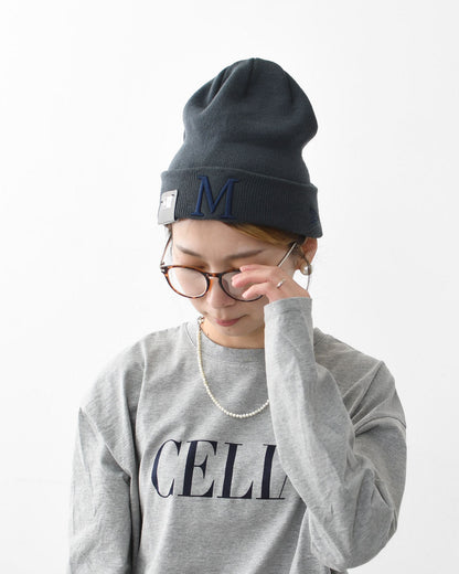 MICA&DEAL [マイカアンドディール] MICA×NEW ERA "M"ロゴ刺繍カフニット帽 [0125410356] マイカ×ニューエラ Mロゴニット・シンプル・ニットキャップ・LADY'S [2025AW]