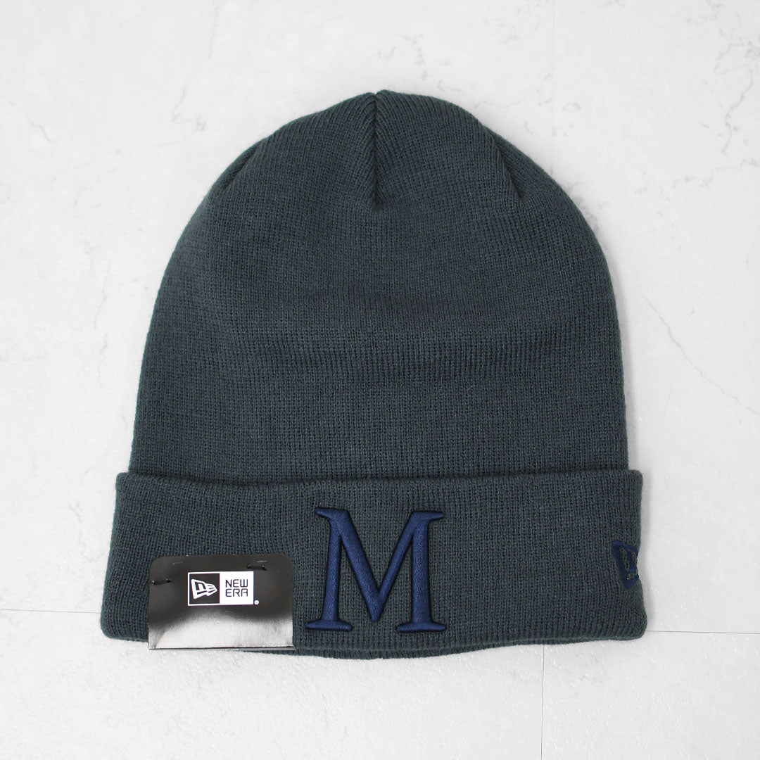MICA&DEAL [マイカアンドディール] MICA×NEW ERA "M"ロゴ刺繍カフニット帽 [0125410356] マイカ×ニューエラ Mロゴニット・シンプル・ニットキャップ・LADY'S [2025AW]