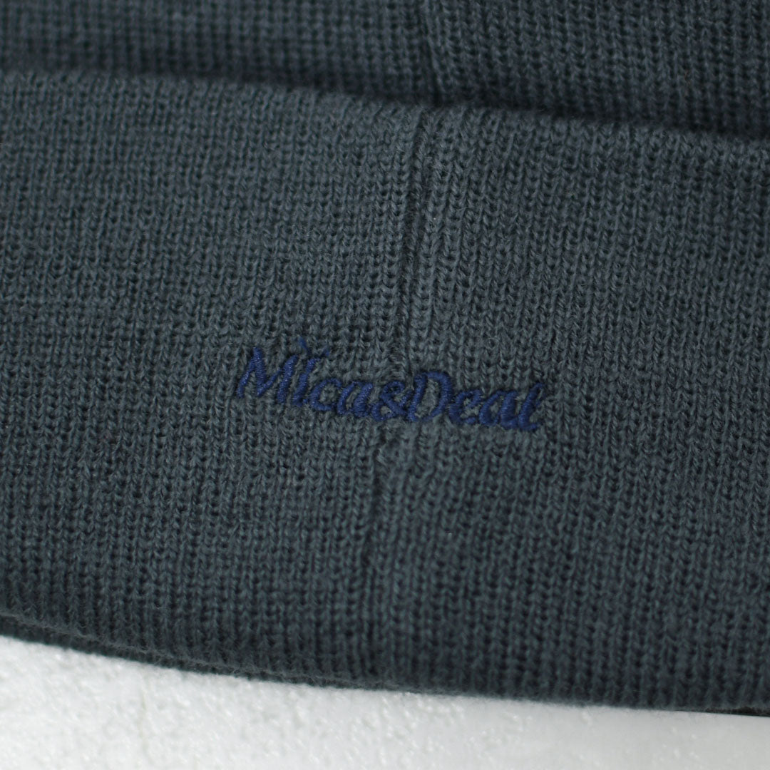 MICA&DEAL [マイカアンドディール] MICA×NEW ERA "M"ロゴ刺繍カフニット帽 [0125410356] マイカ×ニューエラ Mロゴニット・シンプル・ニットキャップ・LADY'S [2025AW]