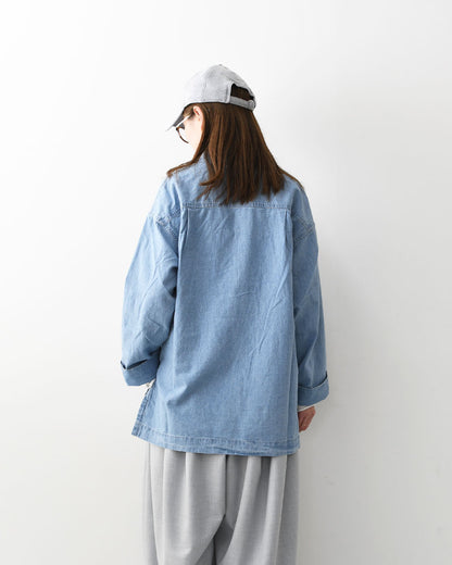 MICA&DEAL [マイカアンドディール] lace up blouse [0126101029] レースアップブラウス・ブラウス・レースアップ・デニムブラウス・デニムシャツ・LADY'S [2026SS]