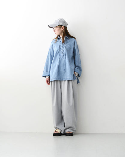 MICA&DEAL [マイカアンドディール] lace up blouse [0126101029] レースアップブラウス・ブラウス・レースアップ・デニムブラウス・デニムシャツ・LADY'S [2026SS]