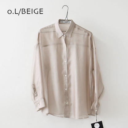 MICA&DEAL [マイカアンドディール] sheer shirt [0126101043] シアーシャツ・オーガンジーシャツ・長袖・シアー・羽織り・LADY'S [2026SS]