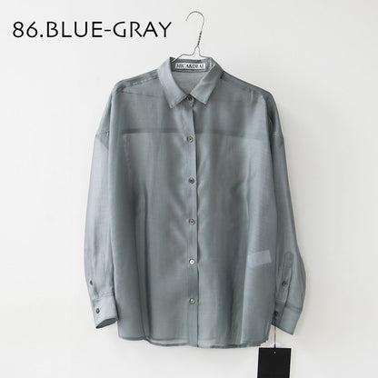 MICA&DEAL [マイカアンドディール] sheer shirt [0126101043] シアーシャツ・オーガンジーシャツ・長袖・シアー・羽織り・LADY'S [2026SS]