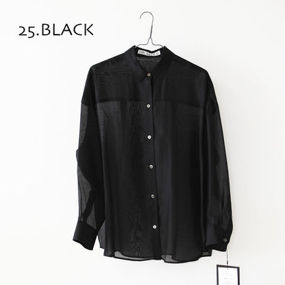 MICA&DEAL [マイカアンドディール] sheer shirt [0126101043] シアーシャツ・オーガンジーシャツ・長袖・シアー・羽織り・LADY'S [2026SS]