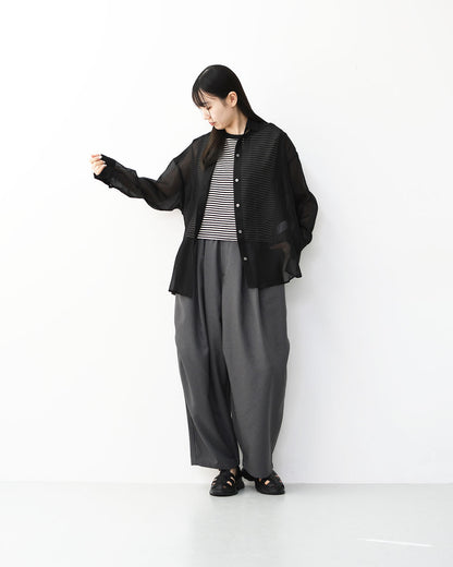 MICA&DEAL [マイカアンドディール] sheer shirt [0126101043] シアーシャツ・オーガンジーシャツ・長袖・シアー・羽織り・LADY'S [2026SS]