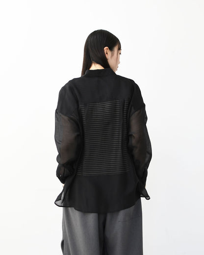 MICA&DEAL [マイカアンドディール] sheer shirt [0126101043] シアーシャツ・オーガンジーシャツ・長袖・シアー・羽織り・LADY'S [2026SS]