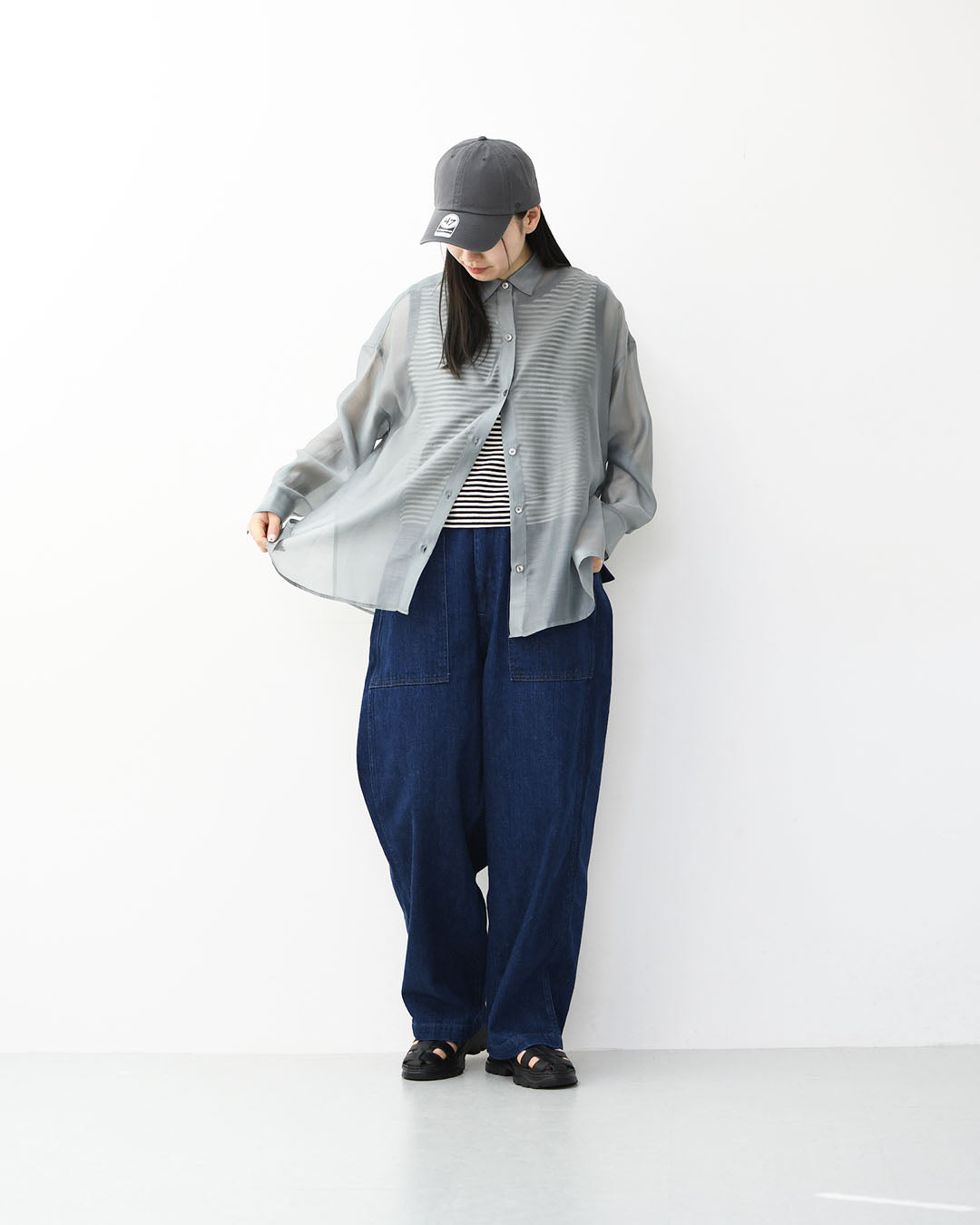 MICA&DEAL [マイカアンドディール] sheer shirt [0126101043] シアーシャツ・オーガンジーシャツ・長袖・シアー・羽織り・LADY'S [2026SS]