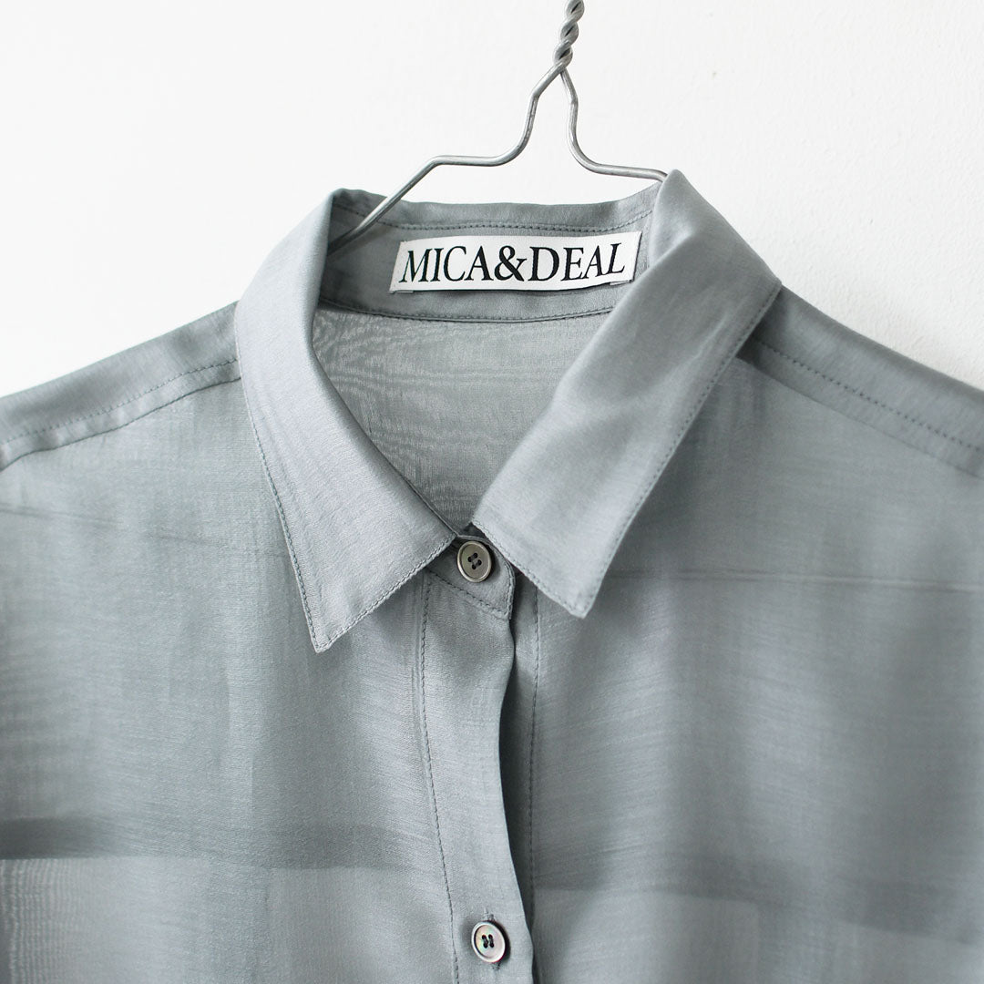 MICA&DEAL [マイカアンドディール] sheer shirt [0126101043] シアーシャツ・オーガンジーシャツ・長袖・シアー・羽織り・LADY'S [2026SS]