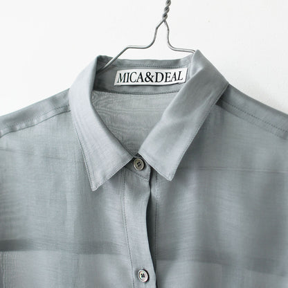 MICA&DEAL [マイカアンドディール] sheer shirt [0126101043] シアーシャツ・オーガンジーシャツ・長袖・シアー・羽織り・LADY'S [2026SS]
