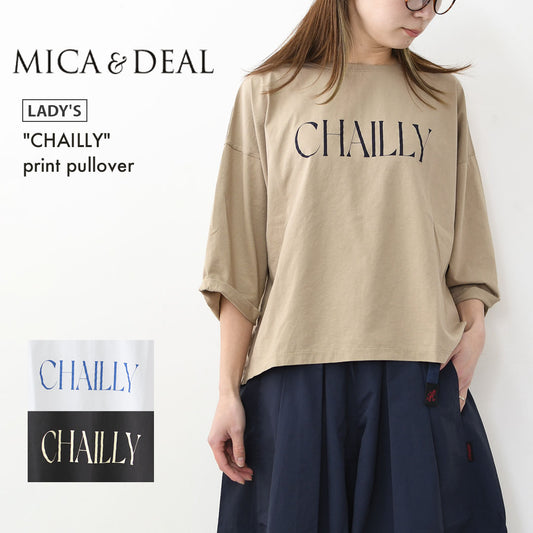 MICA&DEAL [マイカアンドディール] "CHAILLY" print pullover [0126109036] プリントプルオーバー・ゆったりシルエット・カットソー・七分袖・キレイめ・LADY'S [2026SS]