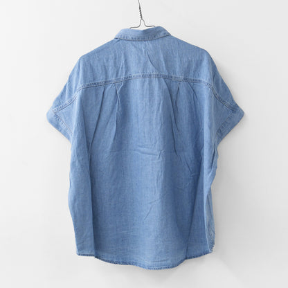 MICA&DEAL [マイカアンドディール] dolman/s denim bl [0126201117] ドルマンスリーブデニムブラウス・オーバーサイズシャツ・デニムブラウス・デニムシャツ・LADY'S [2026SS]