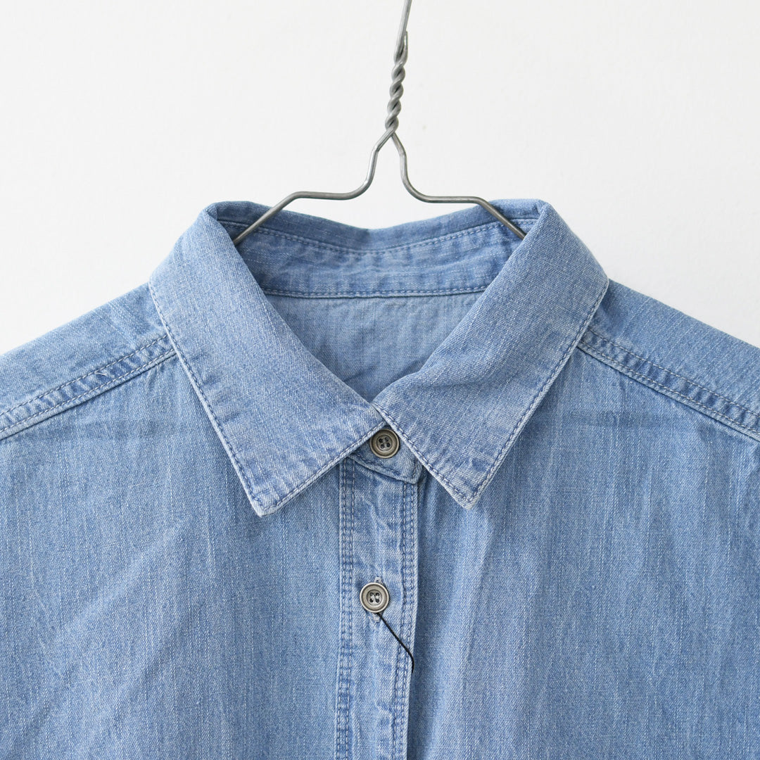MICA&DEAL [マイカアンドディール] dolman/s denim bl [0126201117] ドルマンスリーブデニムブラウス・オーバーサイズシャツ・デニムブラウス・デニムシャツ・LADY'S [2026SS]
