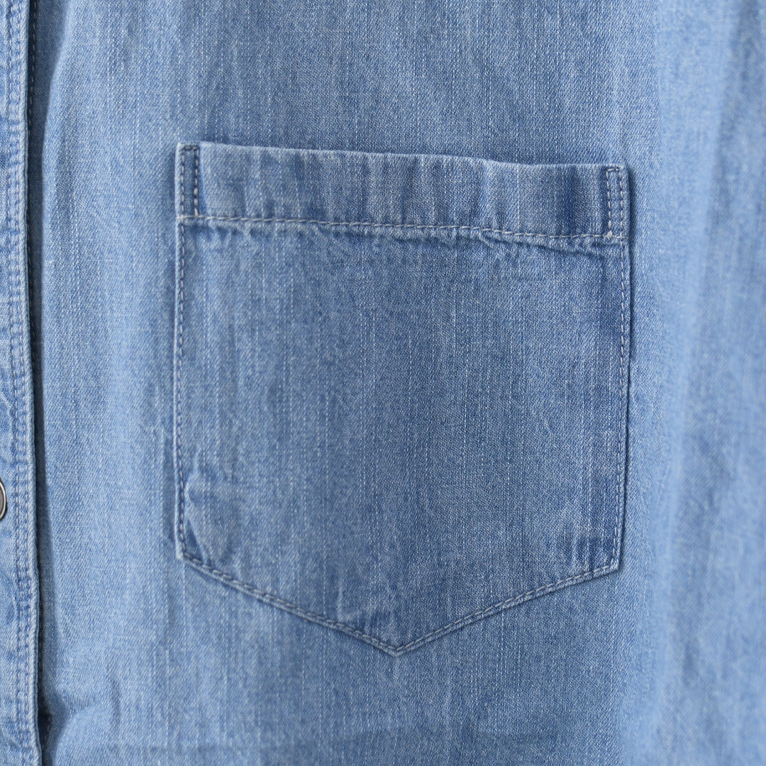 MICA&DEAL [マイカアンドディール] dolman/s denim bl [0126201117] ドルマンスリーブデニムブラウス・オーバーサイズシャツ・デニムブラウス・デニムシャツ・LADY'S [2026SS]