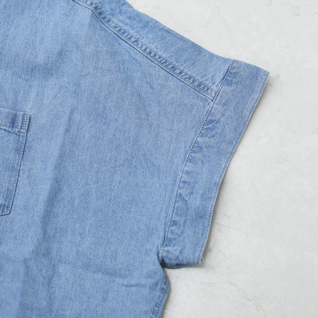 MICA&DEAL [マイカアンドディール] dolman/s denim bl [0126201117] ドルマンスリーブデニムブラウス・オーバーサイズシャツ・デニムブラウス・デニムシャツ・LADY'S [2026SS]