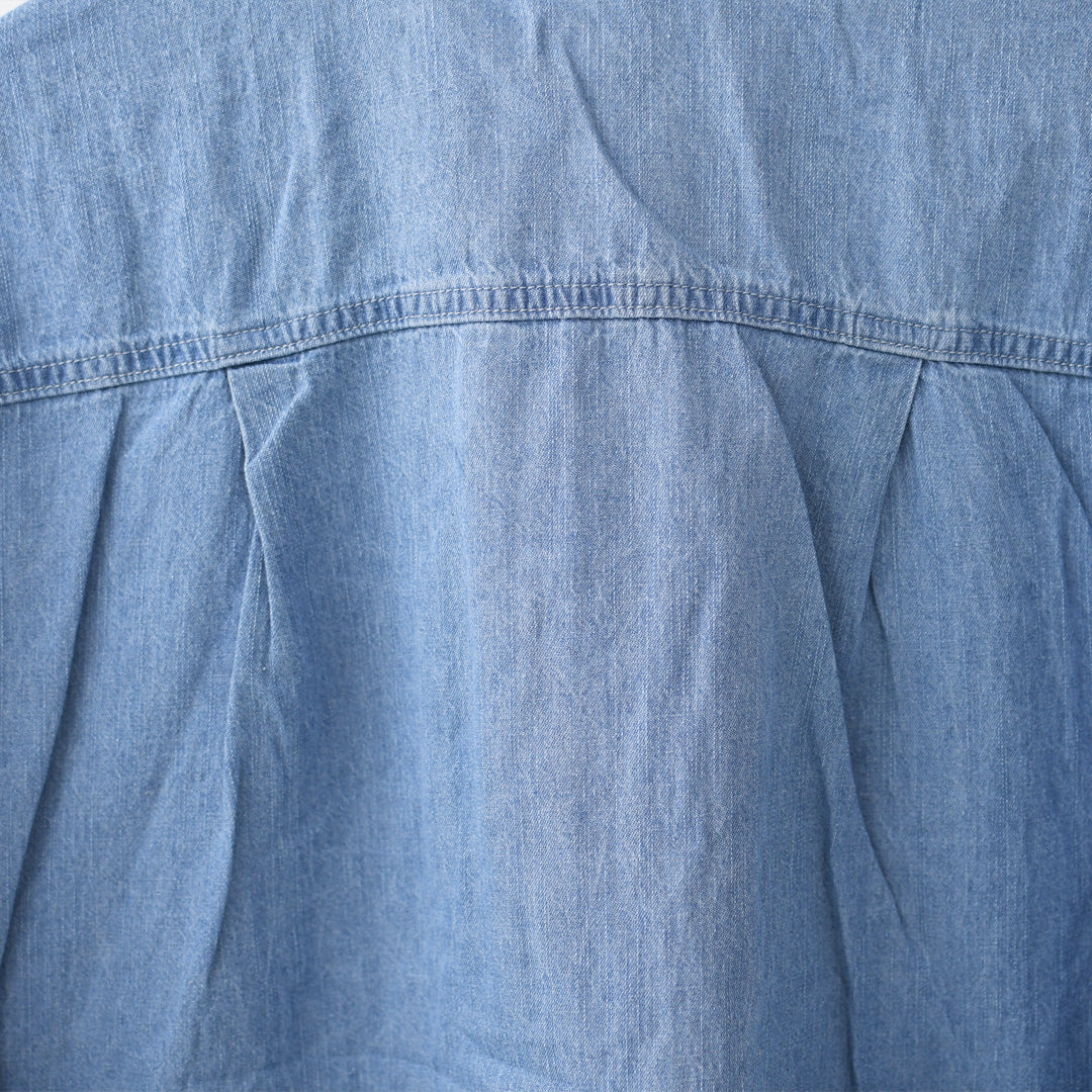 MICA&DEAL [マイカアンドディール] dolman/s denim bl [0126201117] ドルマンスリーブデニムブラウス・オーバーサイズシャツ・デニムブラウス・デニムシャツ・LADY'S [2026SS]