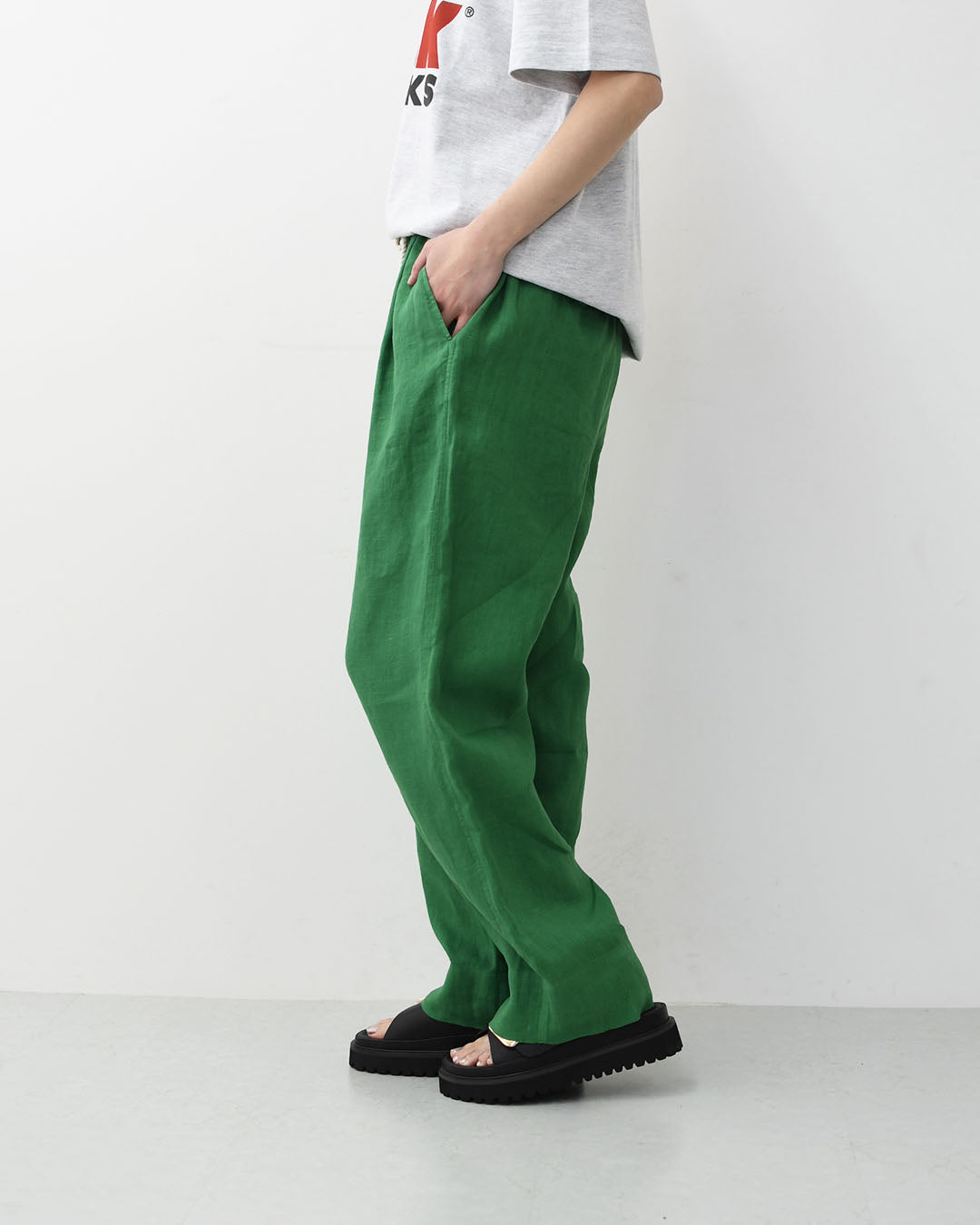 MICA&DEAL [マイカアンドディール] garment dyed linen pt [0126203131] ガーメント ダイド リネン パンツ・製品染めリネンイージーパンツ・リネンパンツ・イージーパンツ・LADY'S [2026SS]