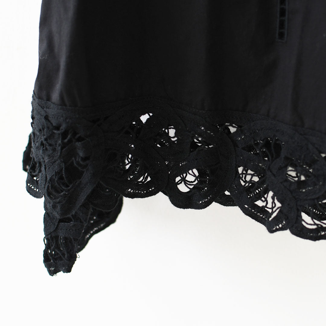 MICA&DEAL [マイカアンドディール] stand collar embroidery bl [0126301080] スタンド カラー バテンレース刺繍 ブラウス・ヴィンテージライク・レース・LADY'S [2026AW]