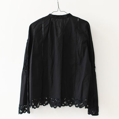 MICA&DEAL [マイカアンドディール] stand collar embroidery bl [0126301080] スタンド カラー バテンレース刺繍 ブラウス・ヴィンテージライク・レース・LADY'S [2026AW]