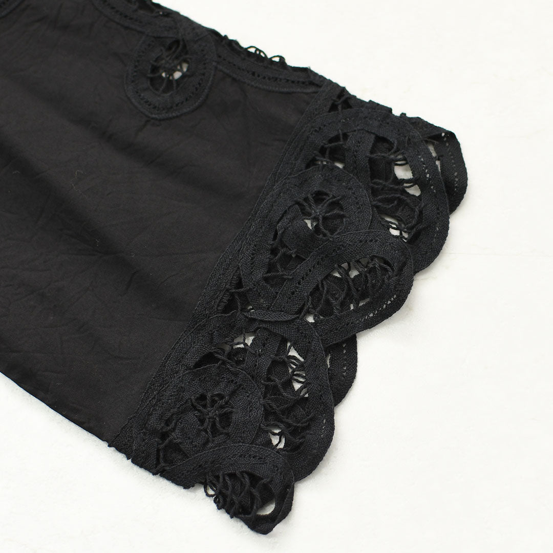 MICA&DEAL [マイカアンドディール] stand collar embroidery bl [0126301080] スタンド カラー バテンレース刺繍 ブラウス・ヴィンテージライク・レース・LADY'S [2026AW]