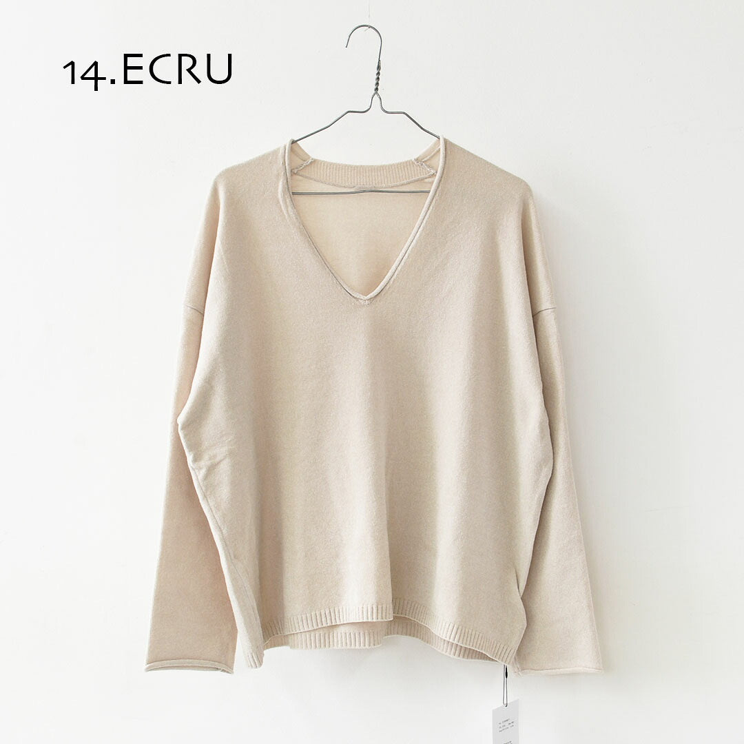 MICA&DEAL [マイカアンドディール] mole knit v/n p/o [0126308077] モールヤーンVネックニット・抜け感・大人っぽい・LADY'S [2026AW]