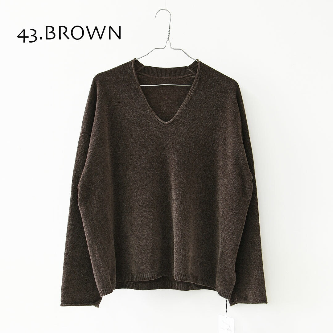 MICA&DEAL [マイカアンドディール] mole knit v/n p/o [0126308077] モールヤーンVネックニット・抜け感・大人っぽい・LADY'S [2026AW]
