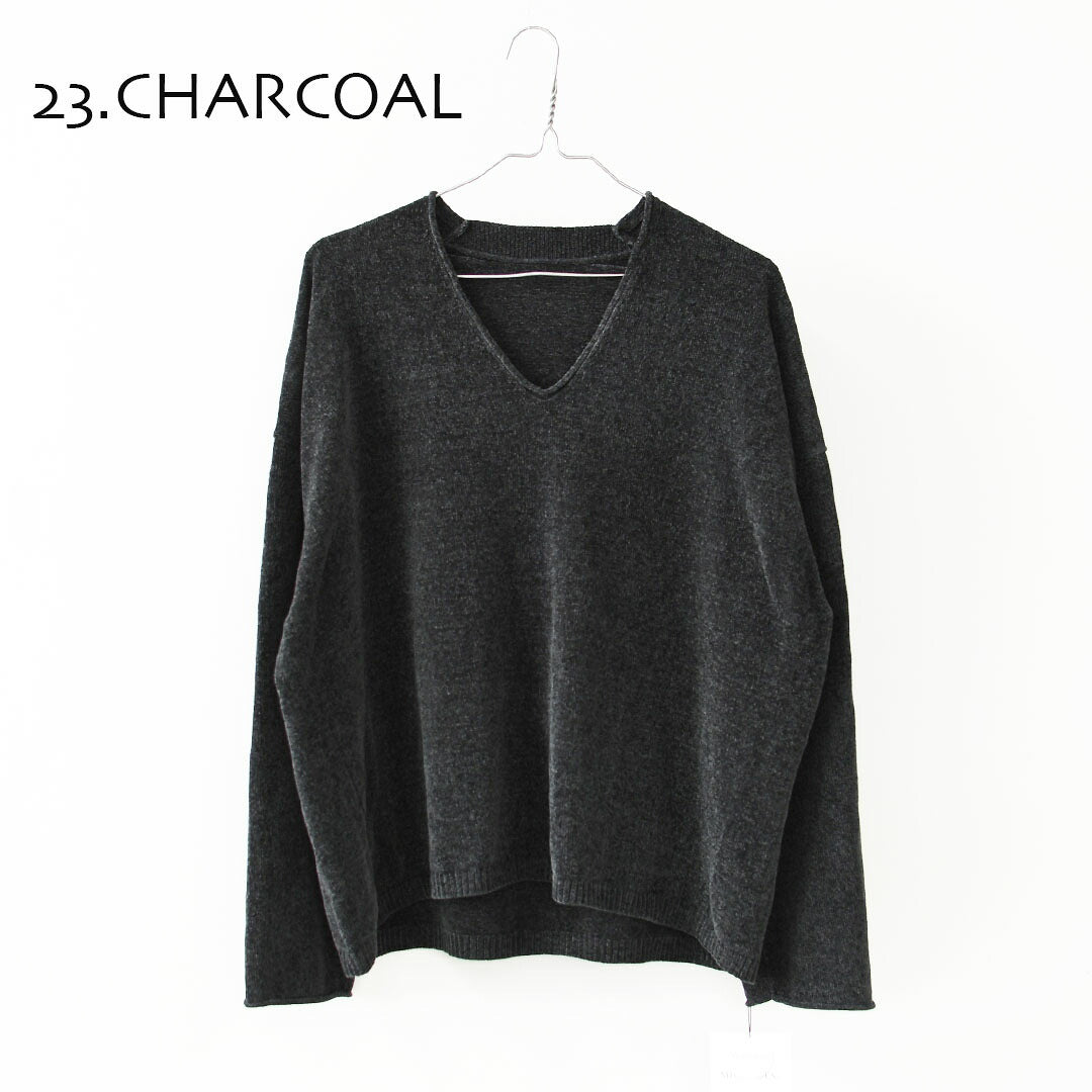 MICA&DEAL [マイカアンドディール] mole knit v/n p/o [0126308077] モールヤーンVネックニット・抜け感・大人っぽい・LADY'S [2026AW]