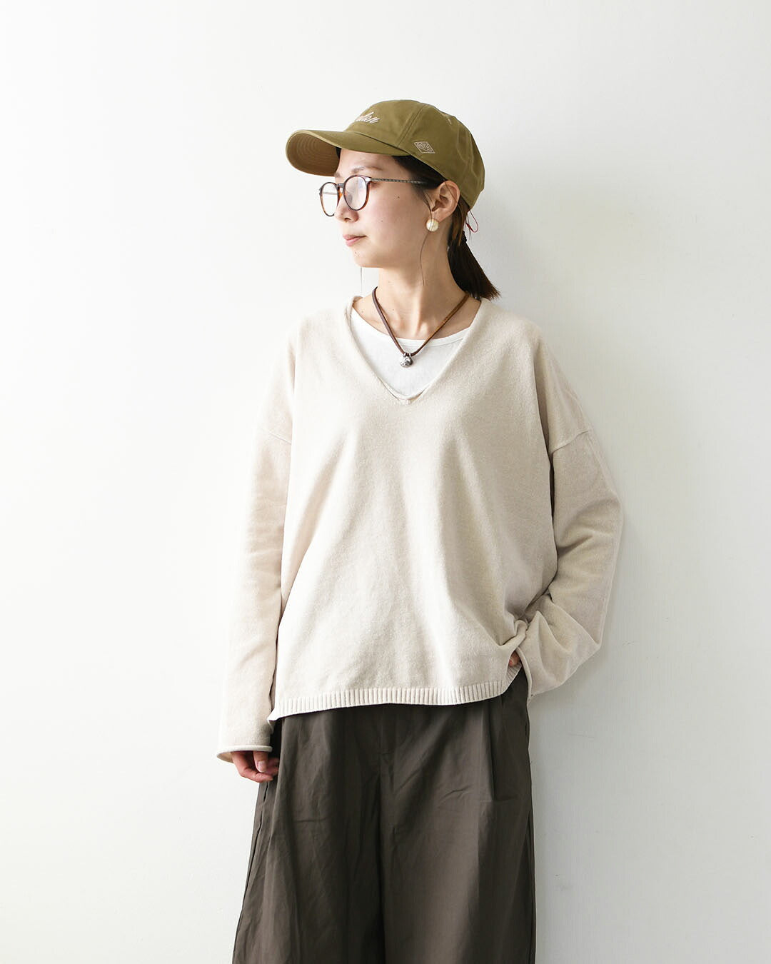 MICA&DEAL [マイカアンドディール] mole knit v/n p/o [0126308077] モールヤーンVネックニット・抜け感・大人っぽい・LADY'S [2026AW]