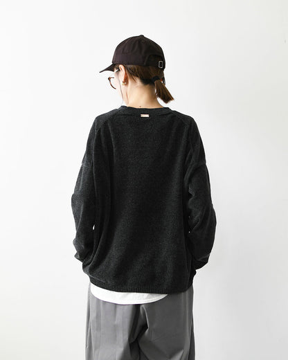 MICA&DEAL [マイカアンドディール] mole knit v/n p/o [0126308077] モールヤーンVネックニット・抜け感・大人っぽい・LADY'S [2026AW]