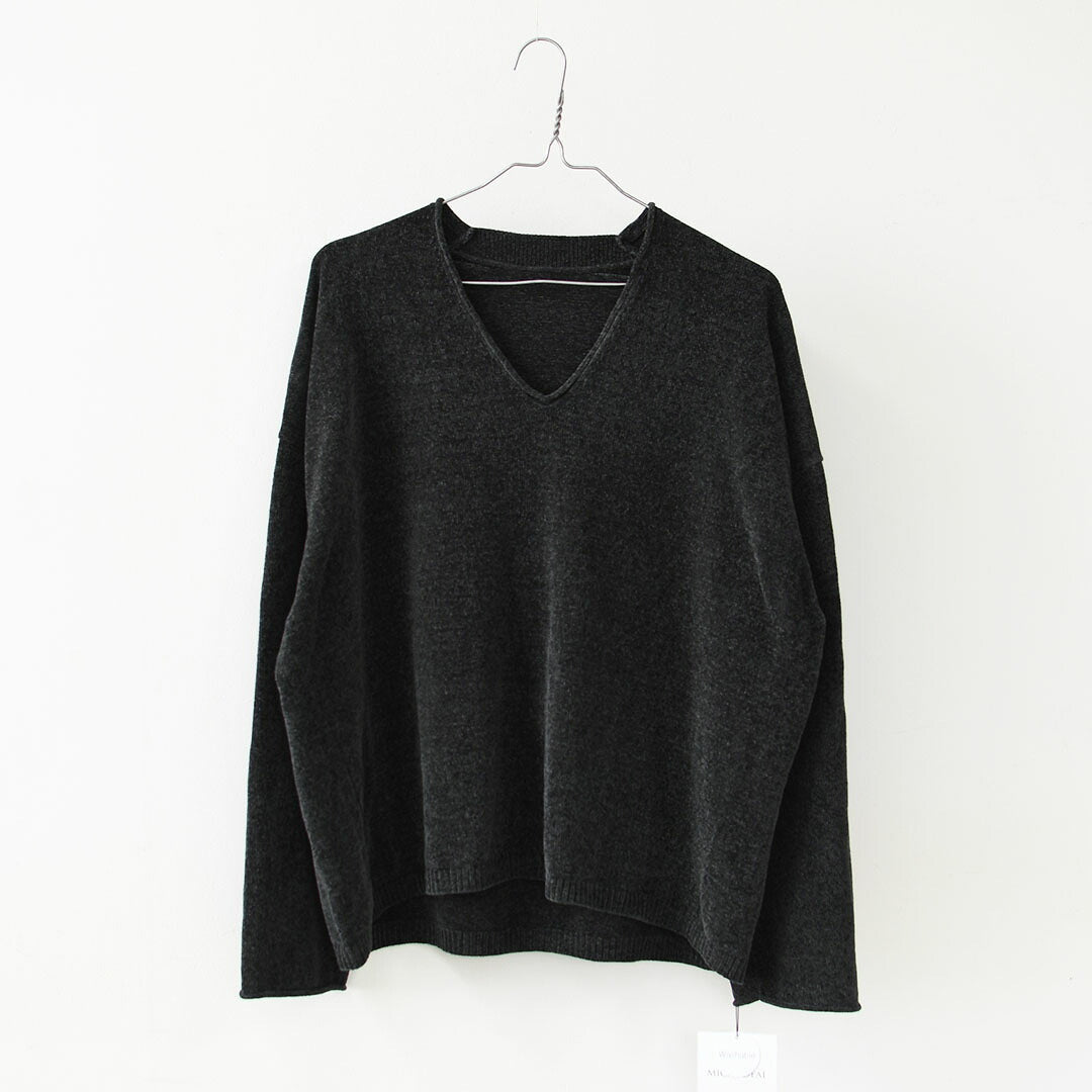 MICA&DEAL [マイカアンドディール] mole knit v/n p/o [0126308077] モールヤーンVネックニット・抜け感・大人っぽい・LADY'S [2026AW]