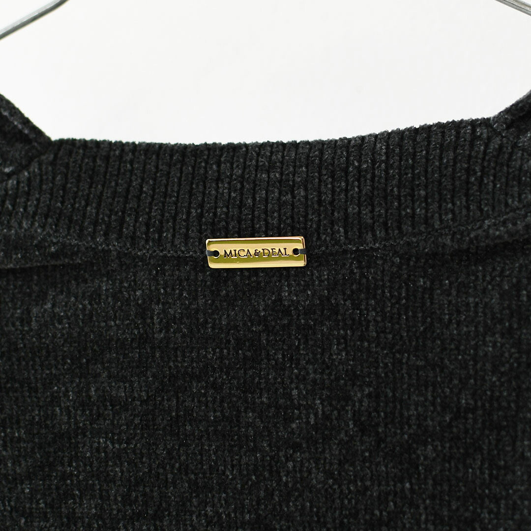 MICA&DEAL [マイカアンドディール] mole knit v/n p/o [0126308077] モールヤーンVネックニット・抜け感・大人っぽい・LADY'S [2026AW]