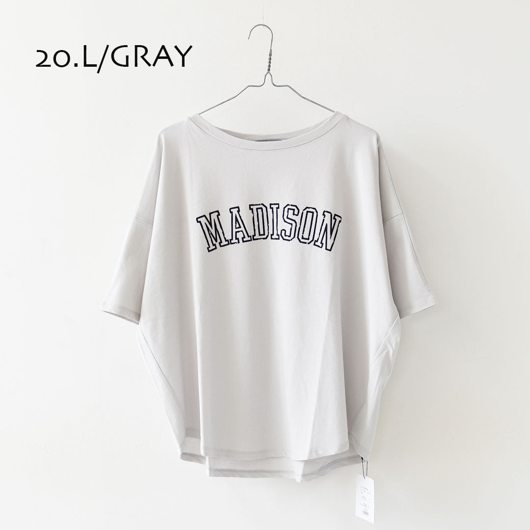 MICA&DEAL [マイカアンドディール] "MADISON" print Tee [0126309064] プリントティー・ゆったりシルエット・カットソー・七分袖・キレイめ・LADY'S [2026AW]