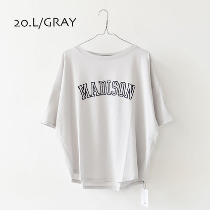 MICA&DEAL [マイカアンドディール] "MADISON" print Tee [0126309064] プリントティー・ゆったりシルエット・カットソー・七分袖・キレイめ・LADY'S [2026AW]