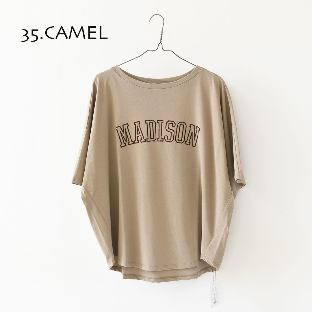 MICA&DEAL [マイカアンドディール] "MADISON" print Tee [0126309064] プリントティー・ゆったりシルエット・カットソー・七分袖・キレイめ・LADY'S [2026AW]