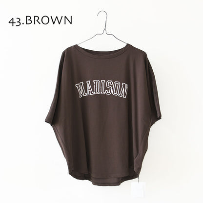 MICA&DEAL [マイカアンドディール] "MADISON" print Tee [0126309064] プリントティー・ゆったりシルエット・カットソー・七分袖・キレイめ・LADY'S [2026AW]