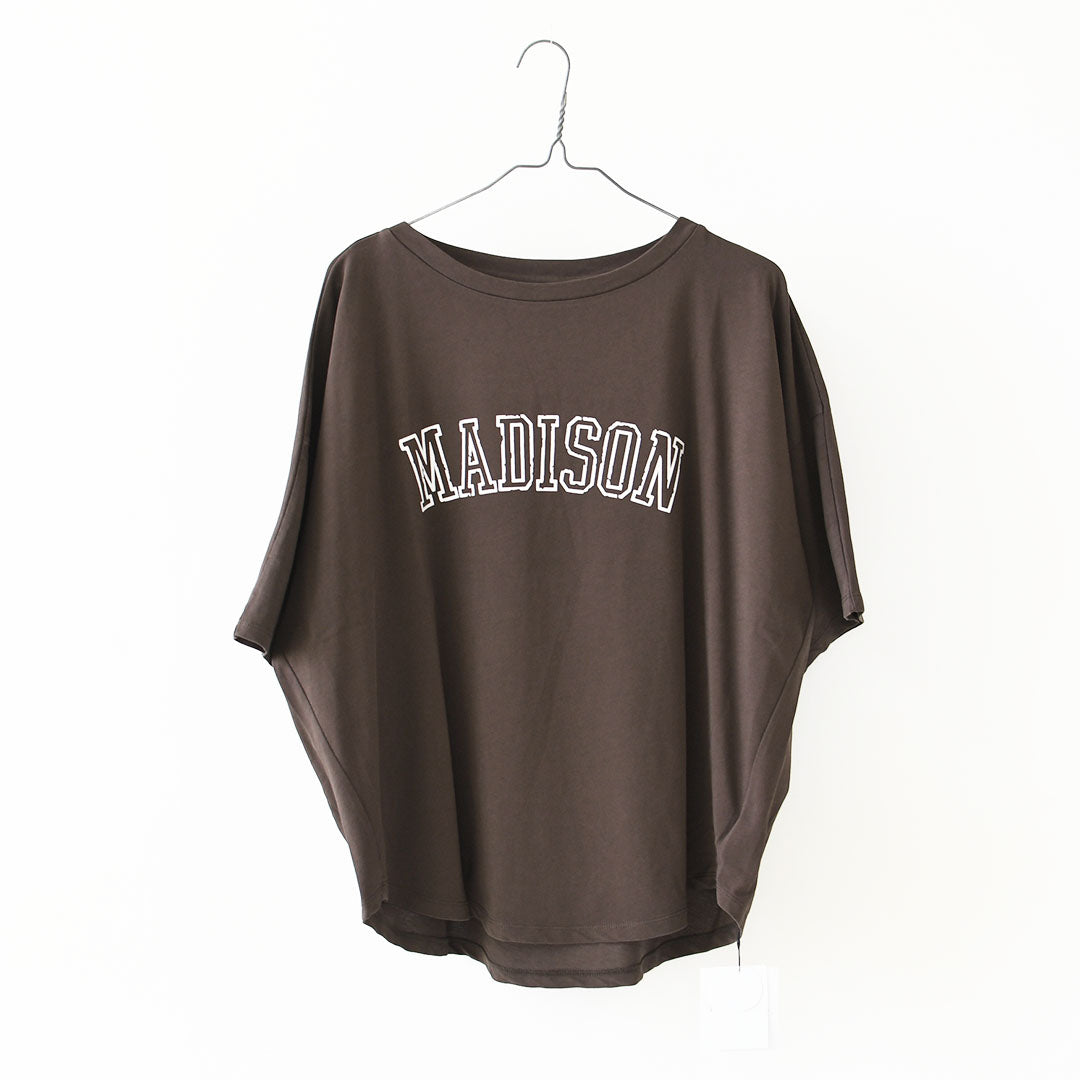 MICA&DEAL [マイカアンドディール] "MADISON" print Tee [0126309064] プリントティー・ゆったりシルエット・カットソー・七分袖・キレイめ・LADY'S [2026AW]
