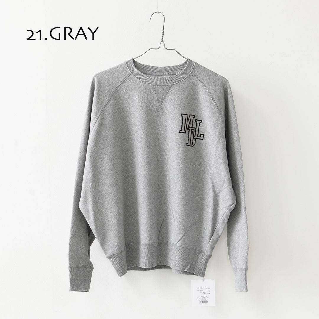 MICA&DEAL [マイカアンドディール] MDL flock pt sweat [0126309089] MDL フロッキーロゴプリントスウェット・裏毛スウェット・ナチュラル・ルーズ・プリント・LADY'S [2026AW]