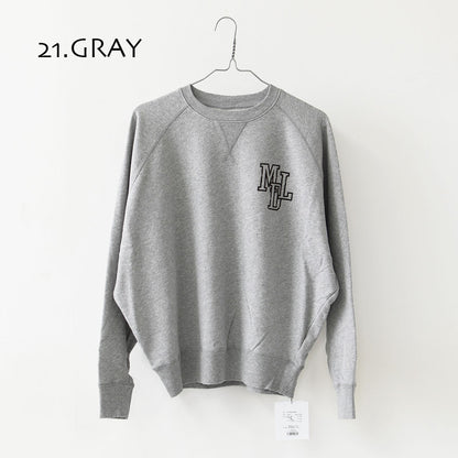 MICA&DEAL [マイカアンドディール] MDL flock pt sweat [0126309089] MDL フロッキーロゴプリントスウェット・裏毛スウェット・ナチュラル・ルーズ・プリント・LADY'S [2026AW]