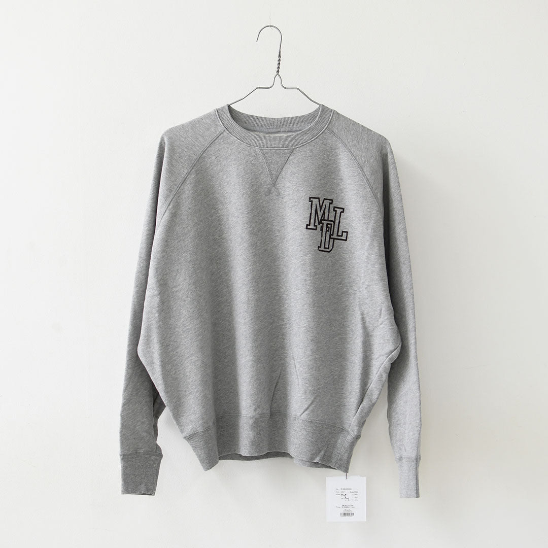 MICA&DEAL [マイカアンドディール] MDL flock pt sweat [0126309089] MDL フロッキーロゴプリントスウェット・裏毛スウェット・ナチュラル・ルーズ・プリント・LADY'S [2026AW]