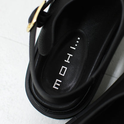 MOHI [モヒ] Grain Leather BIG Buckle Strap Platform Sandals [2024-3-MA] レザービッグバックルバックストラッププラットフォームサンダル・フラットサンダル・パンプス・歩きやすい・カジュアル・LADY'S [2026SS]