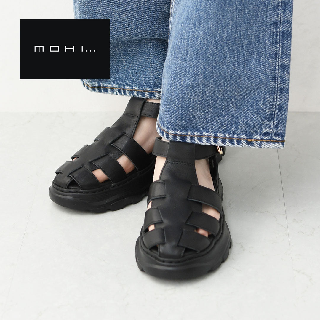 MOHI [モヒ] 厚底グルカサンダル  [8122-7-SE] レザーグルカサンダル・編み込みストラップサンダル・フラットサンダル・パンプス・歩きやすい・シンプル・カジュアル・厚底・LADY'S [2026SS]