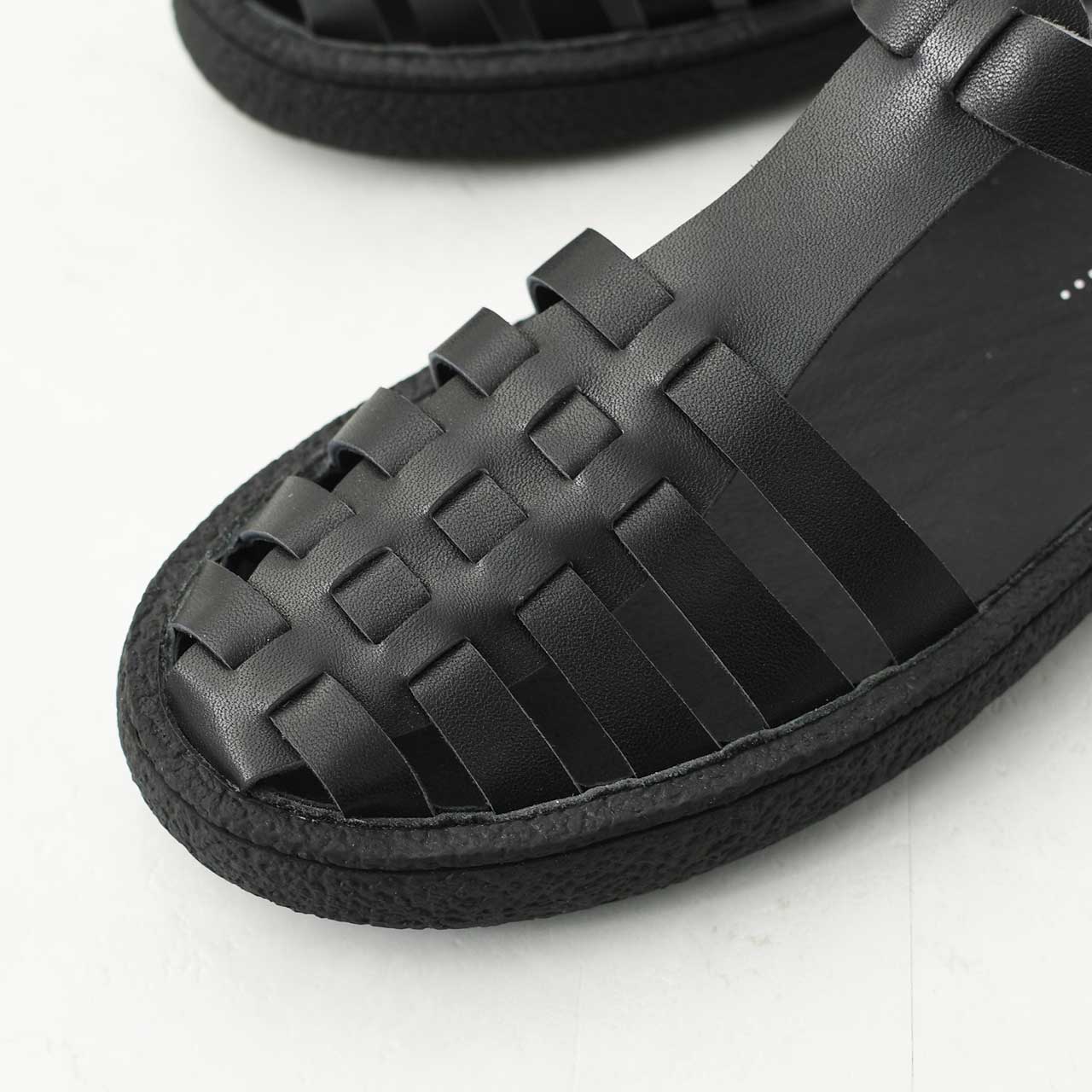 MOHI [モヒ]レザーグルカサンダル -ALL BLACK- [GU2-609-1bk] [2025SS]