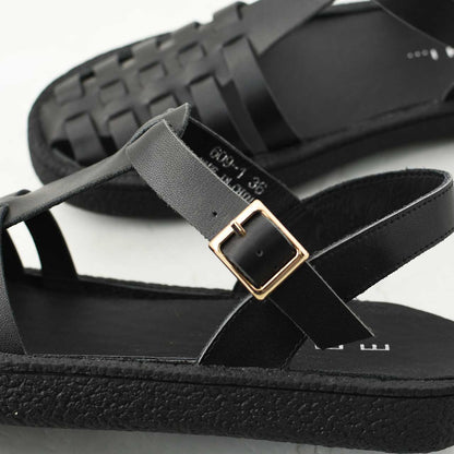 MOHI [モヒ]レザーグルカサンダル -ALL BLACK- [GU2-609-1bk] [2025SS]