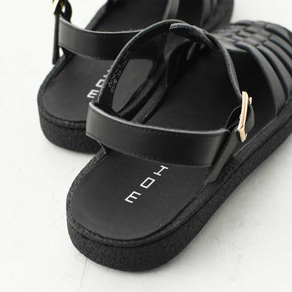 MOHI [モヒ]レザーグルカサンダル -ALL BLACK- [GU2-609-1bk] [2025SS]