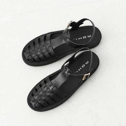 MOHI [モヒ]レザーグルカサンダル -ALL BLACK- [GU2-609-1bk] [2025SS]